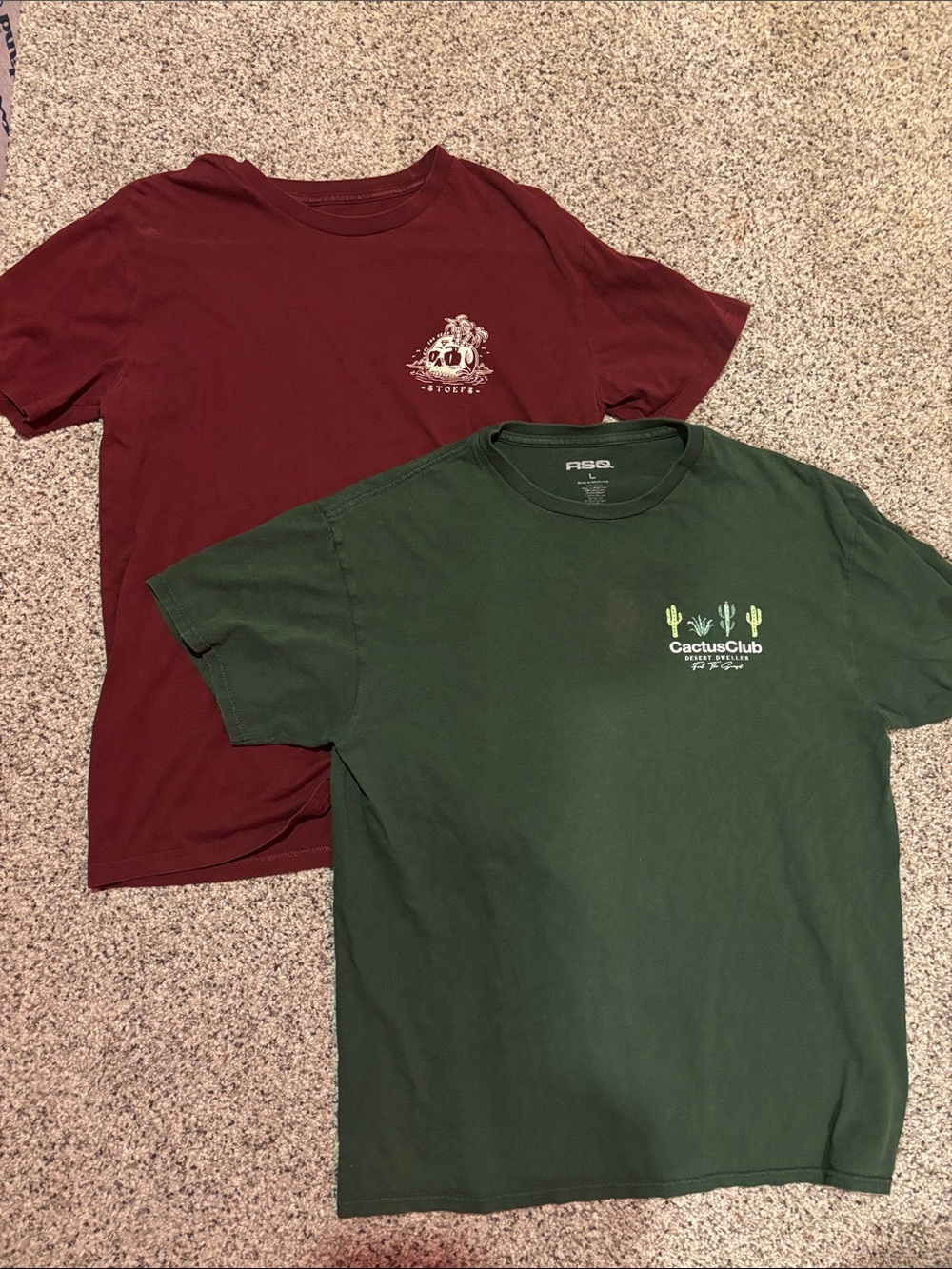 Men's Short-Sleeve Tee Pack - Forest Green & Burgundy